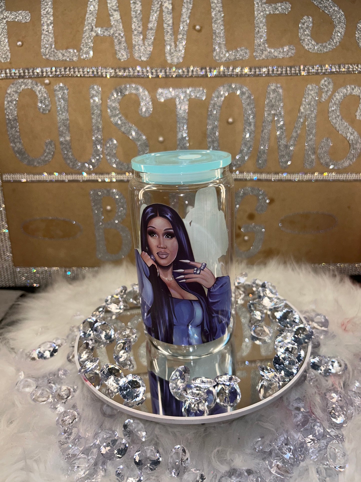 Cardi B Glass Can