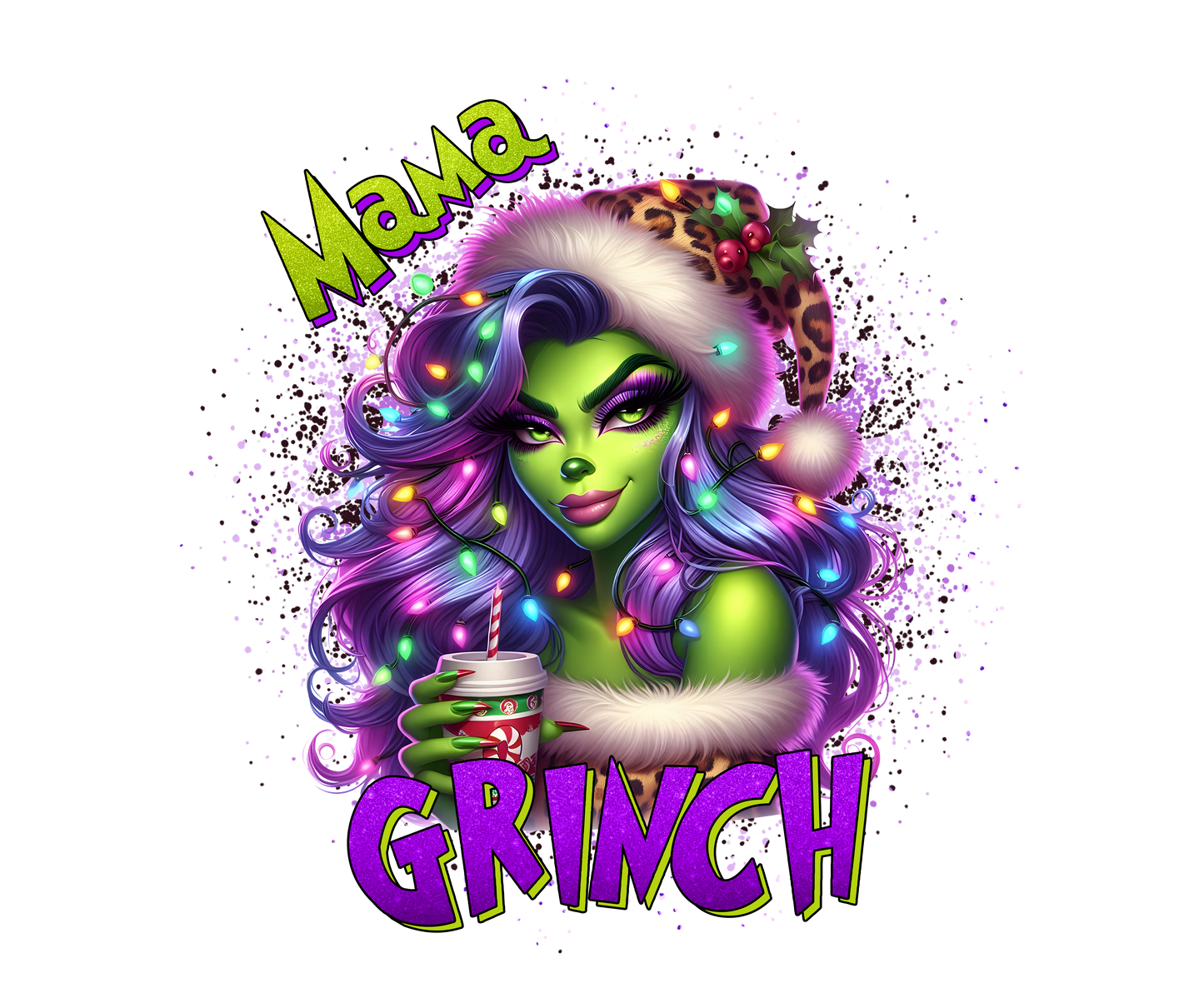 Mama Grinch Purple  T Shirt