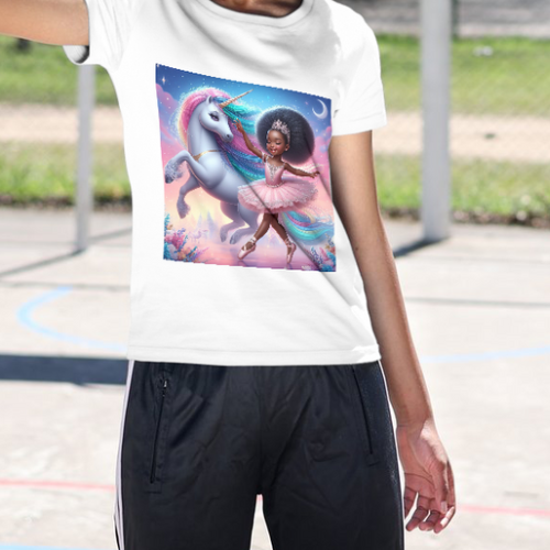 Black girl unicorn T shirt