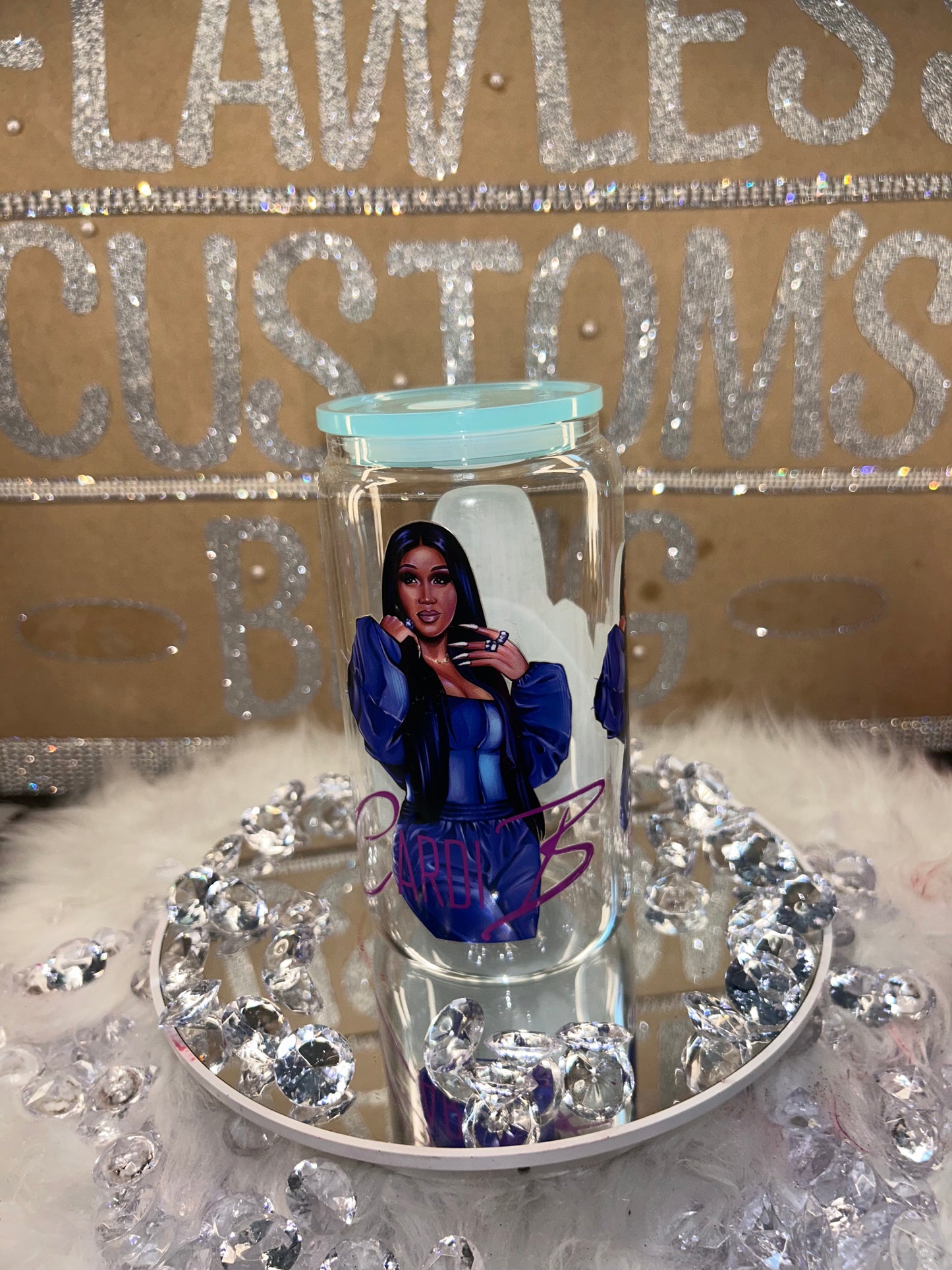 Cardi B Glass Can