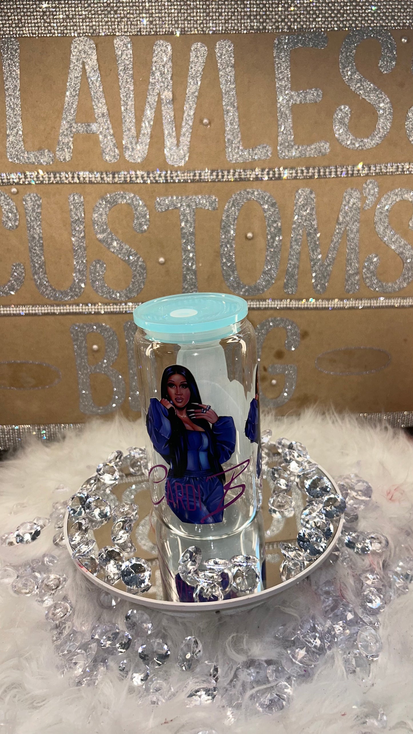 Cardi B Glass Can
