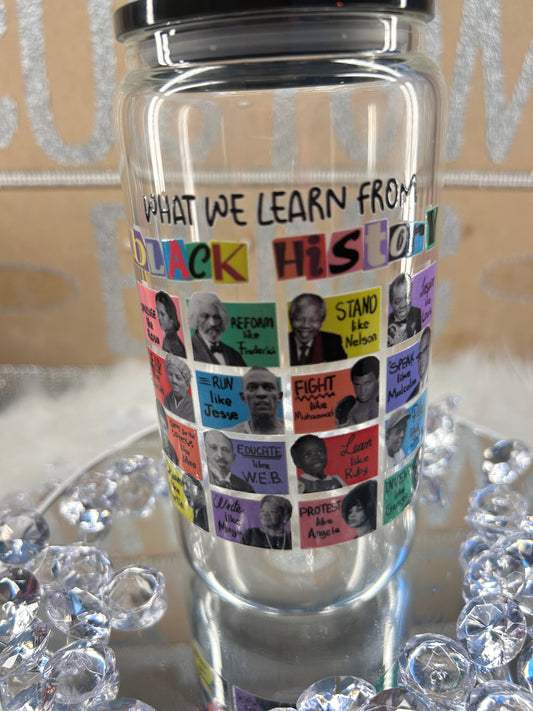 Black History Glass Can
