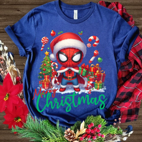 Kids Christmas Spider-Man T shirt