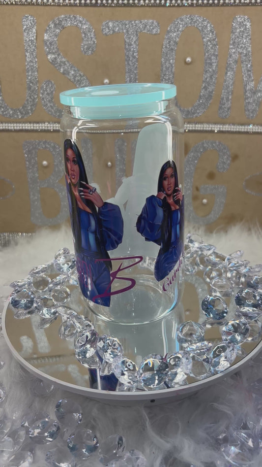 Cardi B Glass Can